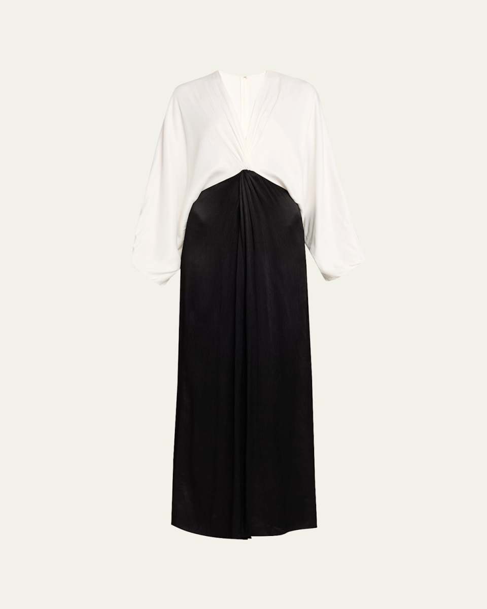 Kason Plunging Wide-Leg Viscose Jumpsuit